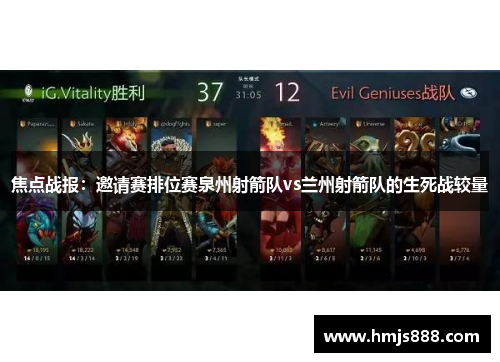 焦点战报：邀请赛排位赛泉州射箭队vs兰州射箭队的生死战较量
